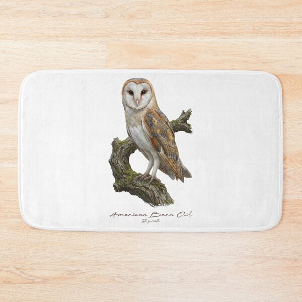 Item preview, American Barn Owl on Mossy Branch designed and sold by Takeda-art.