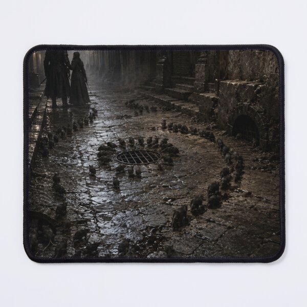 Item preview, Gothic Rat Swarm Street Print | Dark Fantasy Horror Alley with Plague Rats and Occult City Atmosphere designed and sold by Element Horizon Studio.