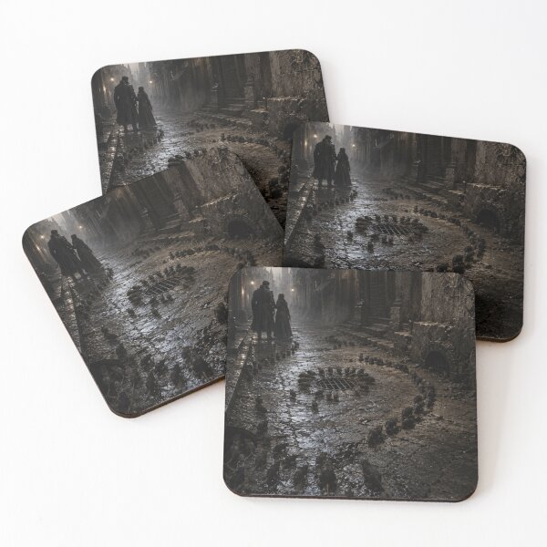 Item preview, Gothic Rat Swarm Street Print | Dark Fantasy Horror Alley with Plague Rats and Occult City Atmosphere designed and sold by Element Horizon Studio.