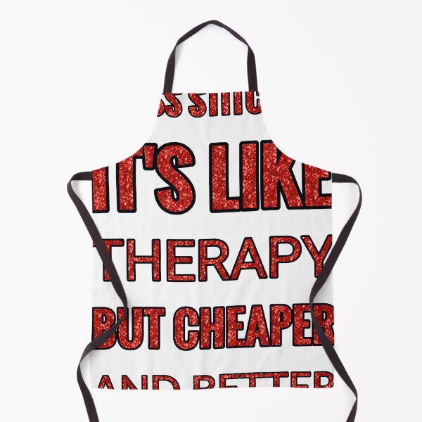 Item preview, Cross Stitching It'S Like Therapy But Cheaper And Better Red Rhinestone designed and sold by TheIconSmith.