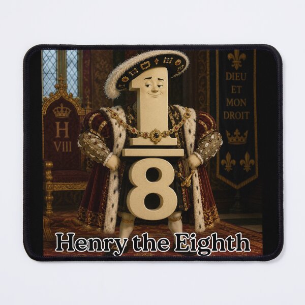 Item preview, King Henry the Eighth - Maths Humour designed and sold by DoingMaths.