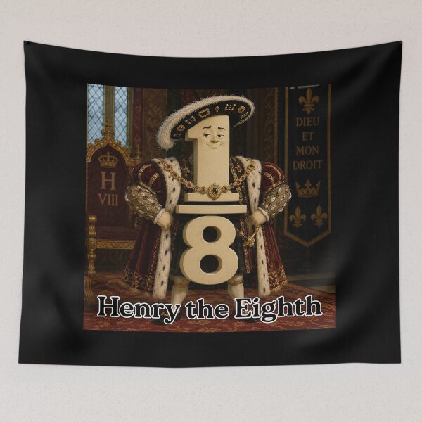 Item preview, King Henry the Eighth - Maths Humour designed and sold by DoingMaths.