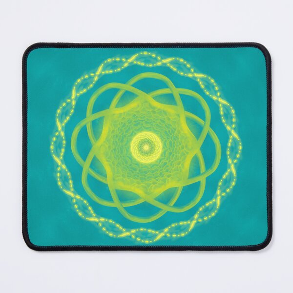 Item preview, Radiant Mandala - Teal and Yellow Geometric Design designed and sold by EsmArtUniverse.