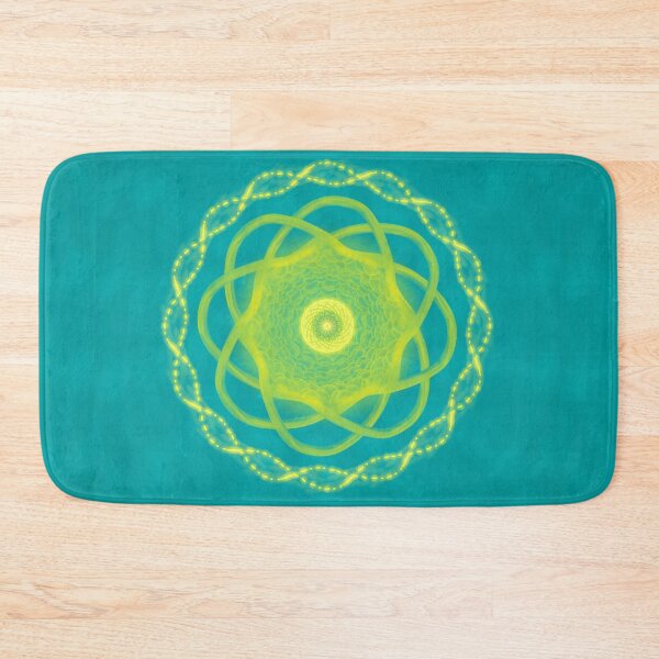 Item preview, Radiant Mandala - Teal and Yellow Geometric Design designed and sold by EsmArtUniverse.