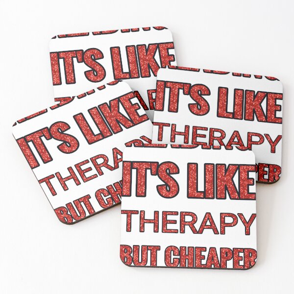 Item preview, Reading It'S Like Therapy But Cheaper And Better Red Rhinestone designed and sold by TheIconSmith.