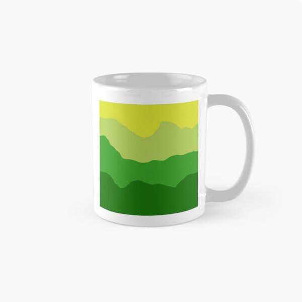 Item preview, Minimalist Layered Green and Yellow Mountain Peaks designed and sold by PixelParinda.