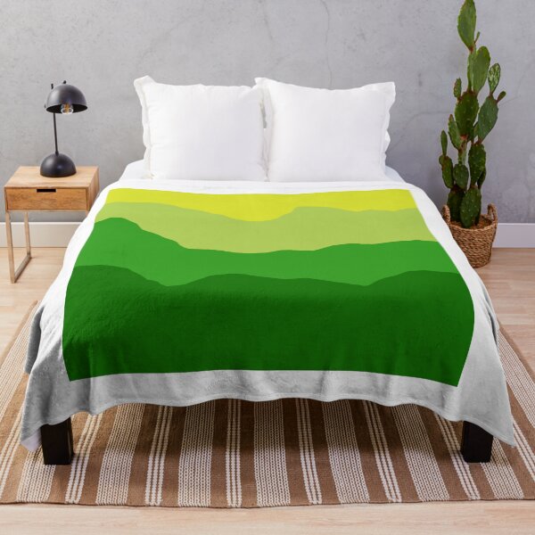Item preview, Minimalist Layered Green and Yellow Mountain Peaks designed and sold by PixelParinda.