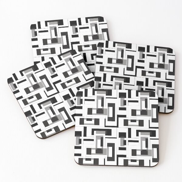 Item preview, White Geometric Labyrinth Pattern Design Art designed and sold by PatternTitan.