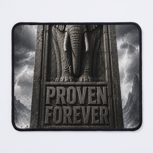 Item preview, Founder Legacy Proven Forever Elephant Brutalist Masonry Art Print designed and sold by SavannaStrikes.