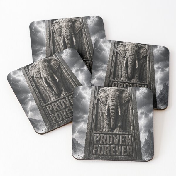 Item preview, Founder Legacy Proven Forever Elephant Brutalist Masonry Art Print designed and sold by SavannaStrikes.