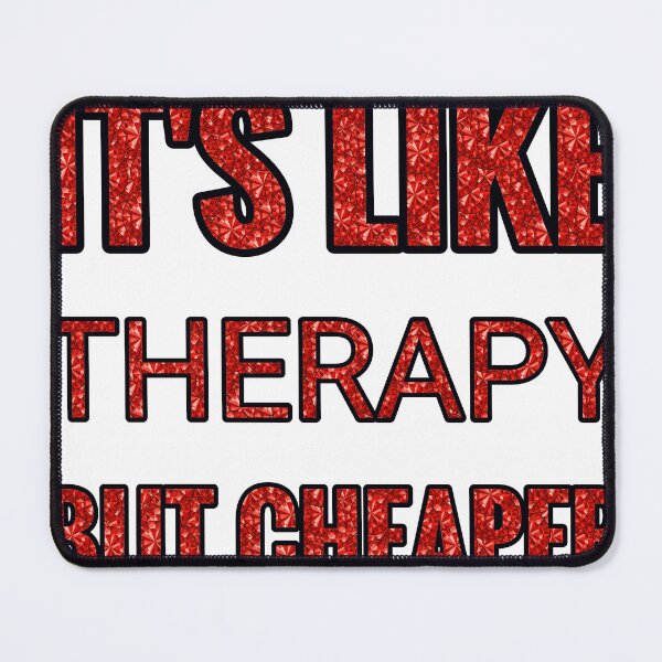 Item preview, Free College Classes It'S Like Therapy But Cheaper And Better Red Rhinestone designed and sold by TheIconSmith.