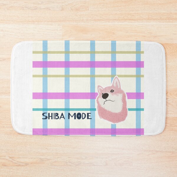 Item preview, Pink plaid with pink Shiba Inu designed and sold by ShibaCruise-On.