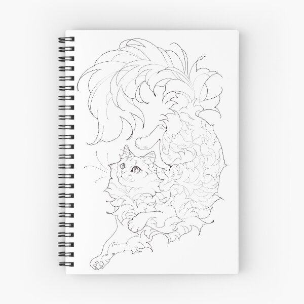 Item preview, Long haired cat lineart designed and sold by Giulialibard.