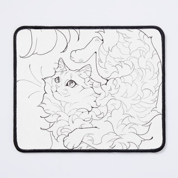 Item preview, Long haired cat lineart designed and sold by Giulialibard.