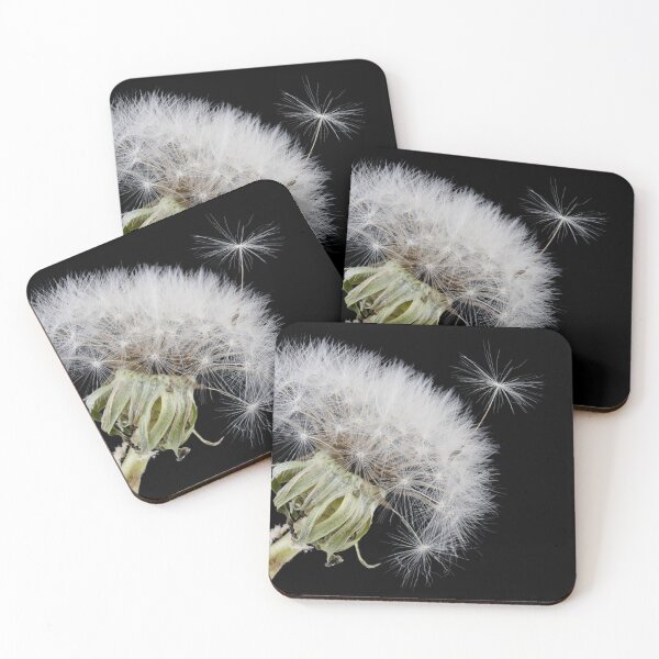 Item preview, Creative white blooming dandelion dark background macro designed and sold by TanalyFlowers.