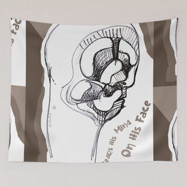 Item preview, He Wears His Mind On His Face (Drawing by ACCI)   designed and sold by VanyssaGraphics.