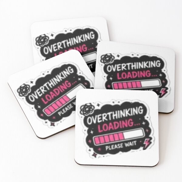 Item preview, Overthinker Loading Sticker | Funny Anxiety Quote | Relatable Mental Health Design designed and sold by Jyotisima8929.
