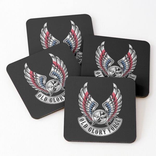 Item preview, Old Glory Forge – Chrome Wing‑Star Mechanical Emblem designed and sold by OldGloryForge.