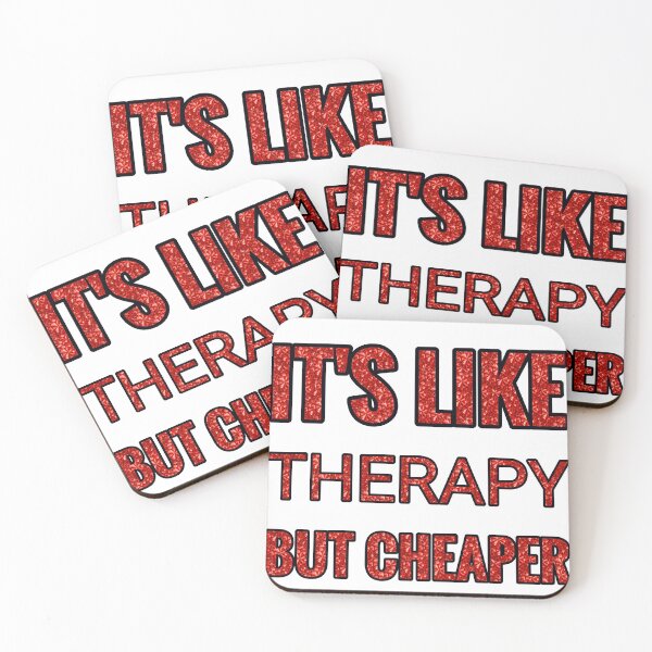 Item preview, Researching It'S Like Therapy But Cheaper And Better Red Rhinestone designed and sold by TheIconSmith.