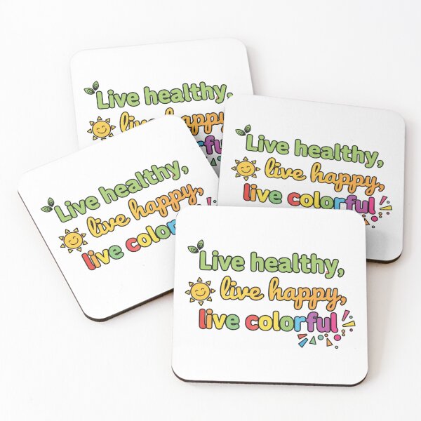 Artikelvorschau, Lebe gesund, lebe glücklich, lebe bunt. entworfen und verkauft von MaciejErdon.