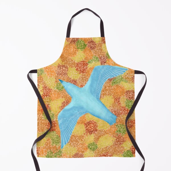 Item preview, A bird flying over a forest of autumn leaves designed and sold by greenPQBstudio.