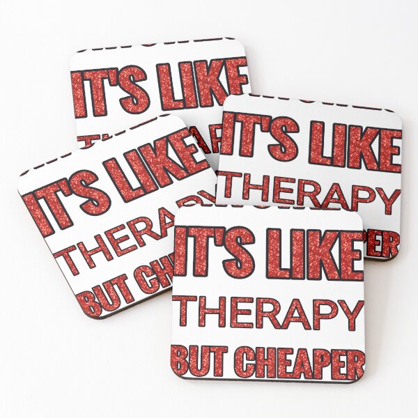 Item preview, Crystals It'S Like Therapy But Cheaper And Better Red Rhinestone designed and sold by TheIconSmith.