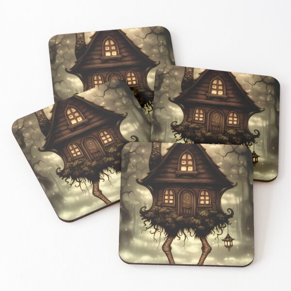 Item preview, Baba Yaga’s Chicken Leg Hut | Slavic Folklore Art designed and sold by InkAndGloom.