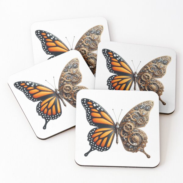Item preview, Steampunk Mechanical Monarch Butterfly Illustration designed and sold by Radhamadhaba Pattachitra Vibes”.