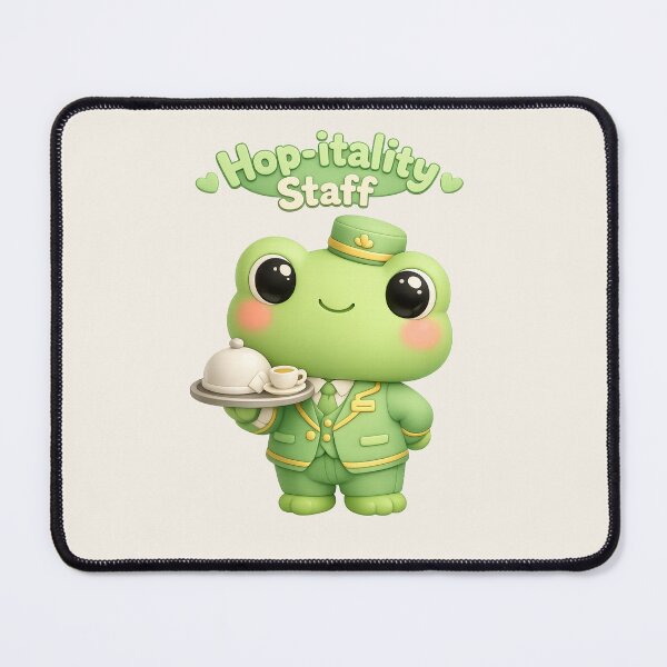 Item preview, Hop-itality (Hospitality) Staff Cute Frog Bellhop | Kawaii 3D Pastel Frog designed and sold by Moons Studio.