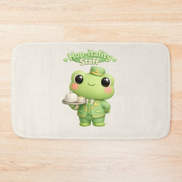 Item preview, Hop-itality (Hospitality) Staff Cute Frog Bellhop | Kawaii 3D Pastel Frog designed and sold by Moons Studio.