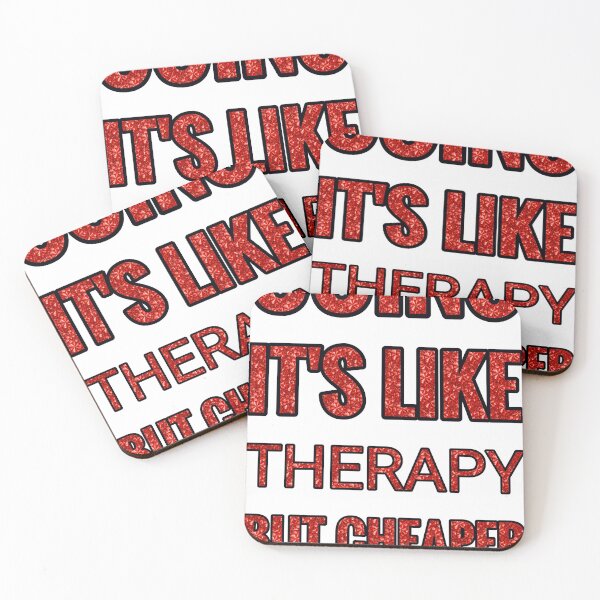 Item preview, Coins It'S Like Therapy But Cheaper And Better Red Rhinestone designed and sold by TheIconSmith.