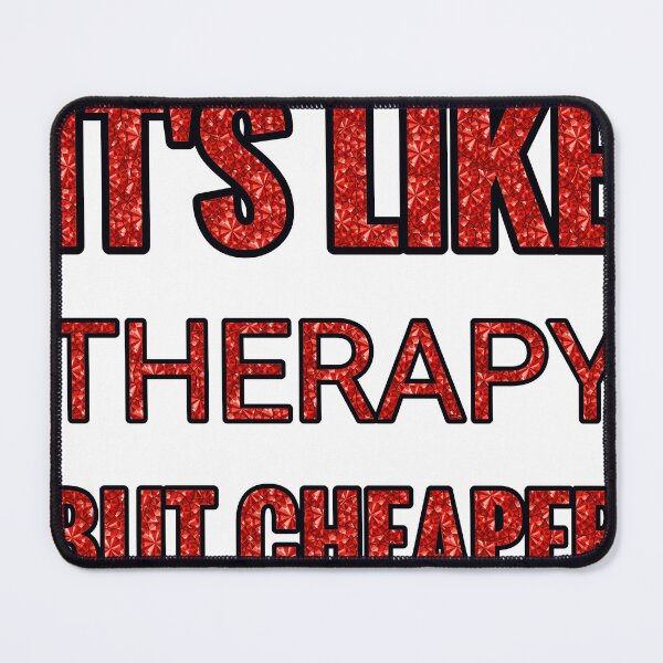 Item preview, Sports Memorabilia It'S Like Therapy But Cheaper And Better Red Rhinestone designed and sold by TheIconSmith.