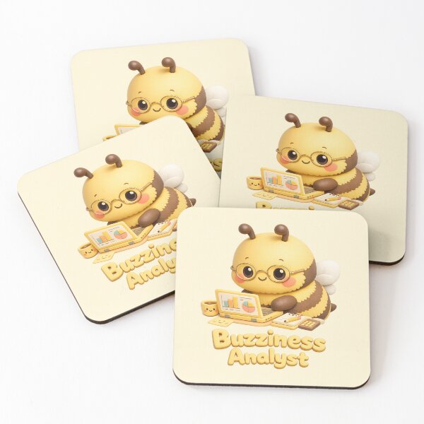 Item preview, Buzziness (Business) Analyst Bee | Kawaii 3D Cute Office Worker designed and sold by Moons Studio.