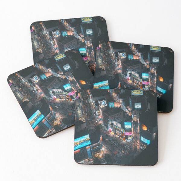 Item preview, Shibuya Crossing Night Lights - Tokyo Urban Cityscape Aerial View designed and sold by asun5.