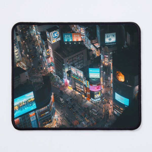 Item preview, Shibuya Crossing Night Lights - Tokyo Urban Cityscape Aerial View designed and sold by asun5.