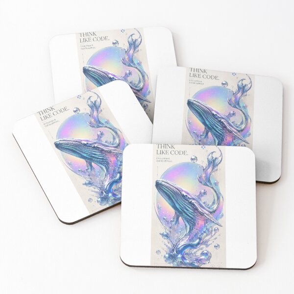 Item preview, Iridescent Cosmic Whale - Flow Like Nature Think Like Code designed and sold by anandariki.
