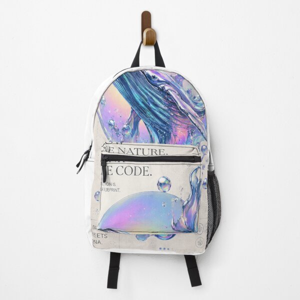Item preview, Iridescent Cosmic Whale - Flow Like Nature Think Like Code designed and sold by anandariki.