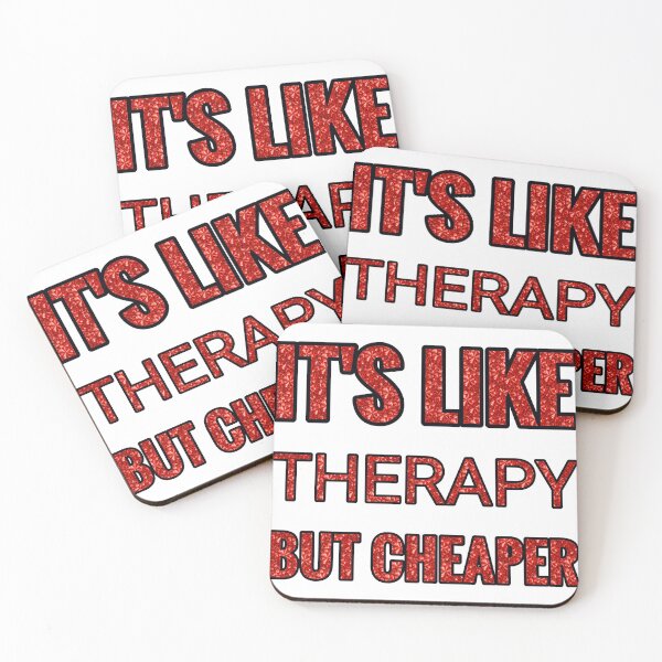 Item preview, Travel Souvenirs It'S Like Therapy But Cheaper And Better Red Rhinestone designed and sold by TheIconSmith.