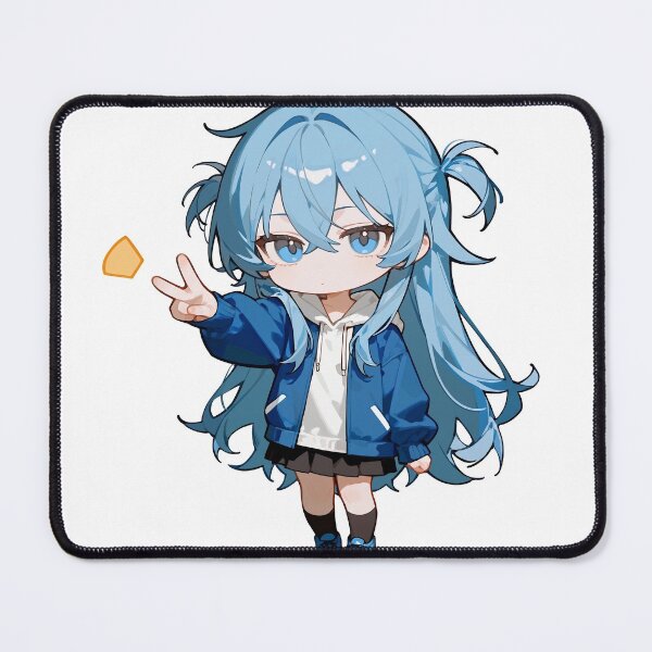 Item preview, V shape fingers blue hair girl designed and sold by Trash-Angel.