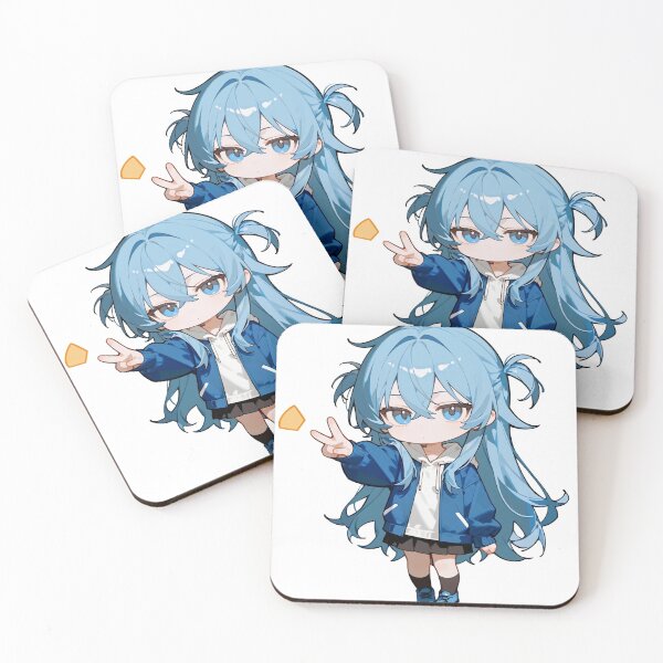 Item preview, V shape fingers blue hair girl designed and sold by Trash-Angel.