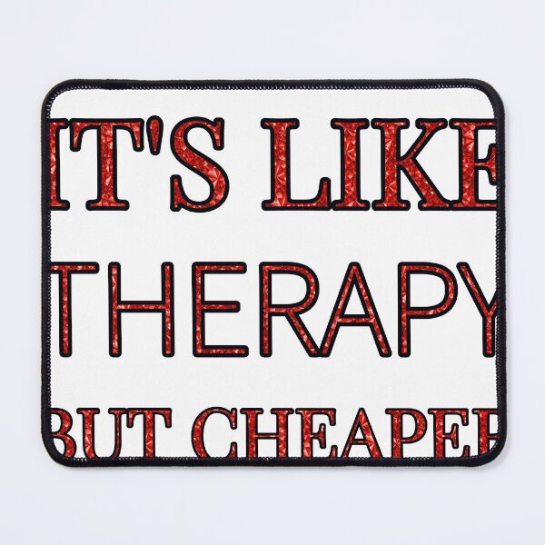 Item preview, Sea Glass It'S Like Therapy But Cheaper And Better Red Rhinestone designed and sold by TheIconSmith.