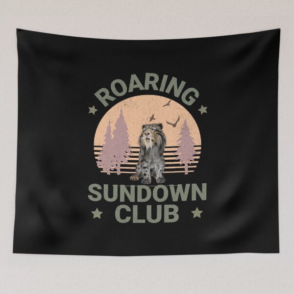 Item preview, Sabertooth Tiger Retro Forest Sunset Club designed and sold by Vac1.