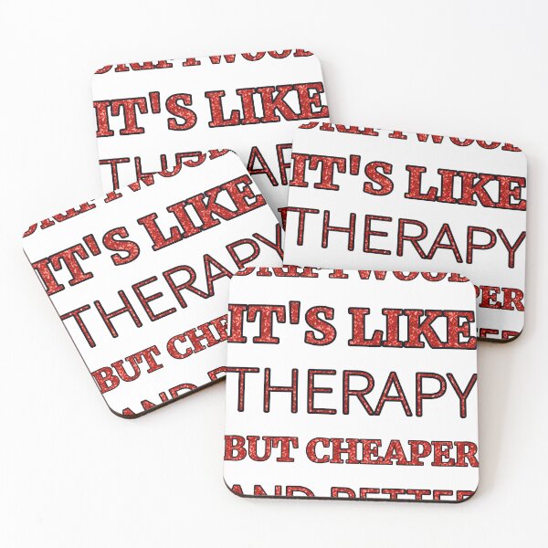 Item preview, Driftwood It'S Like Therapy But Cheaper And Better Red Rhinestone designed and sold by TheIconSmith.
