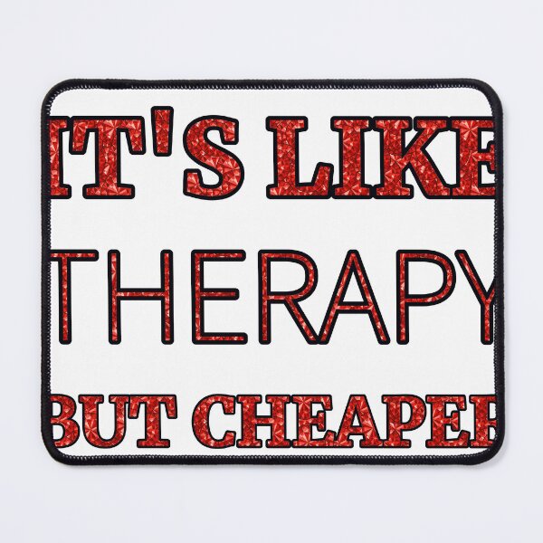 Item preview, Driftwood It'S Like Therapy But Cheaper And Better Red Rhinestone designed and sold by TheIconSmith.