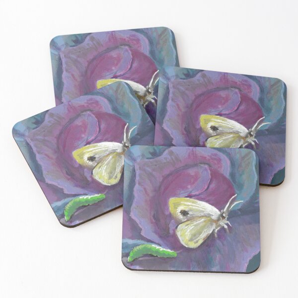 Item preview, Purple cabbage moth and caterpillar designed and sold by Miques.