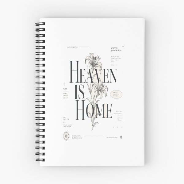 Item preview, Heaven Is Home Christian Floral Design | Faith Typography with Lilies & Inspirational Scripture designed and sold by Bright Nest Studio.