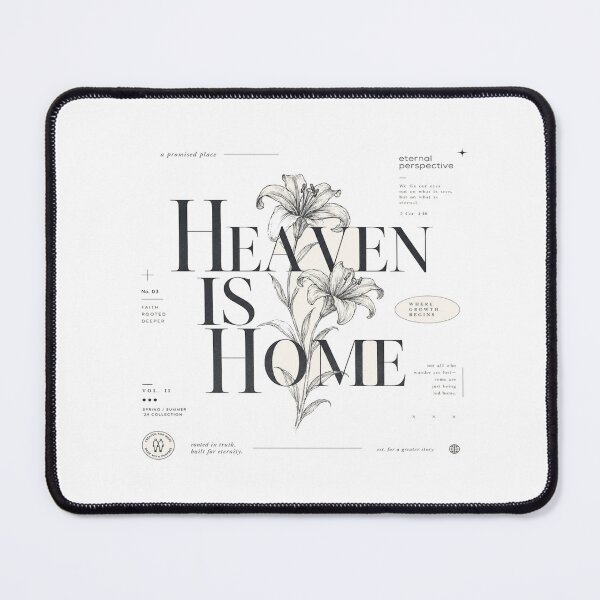 Item preview, Heaven Is Home Christian Floral Design | Faith Typography with Lilies & Inspirational Scripture designed and sold by Bright Nest Studio.