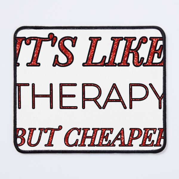 Item preview, Vintage Clothing It'S Like Therapy But Cheaper And Better Red Rhinestone designed and sold by TheIconSmith.