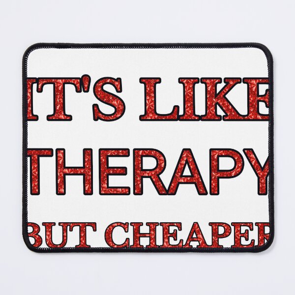 Item preview, Books It'S Like Therapy But Cheaper And Better Red Rhinestone designed and sold by TheIconSmith.