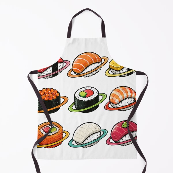 Item preview, Cosmic Sushi Planets Retro Pop Art Aesthetic designed and sold by redsharkuk.